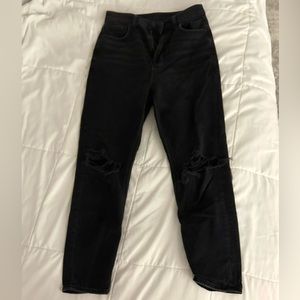 American Eagle Ripped Mom Jeans - High Rise - Black
